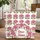 Pink Flower Olive Green Wreath Personalized Name Continuous Floral - Everyday Style Quilted Tote Bag - 1