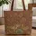 Tiger Bird Blooming Flowers Swirling Vines - Boho Lifestyle Wildlife Lover Gift Quilted Tote Bag - 1