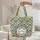 Botanical Floral Medallion Wreath Flowers Foliage - Everyday Carryall Boho Quilted Tote Bag - 5