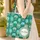 Floral Clusters Zig Zag Polka Dots Wavy Stripes Distressed Text Circle - Everyday Tote Quilted Tote Bag - 4