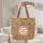 Circular Medallion Floral Paisley Leaves - Boho Lifestyle Home Decor Everyday Tote Quilted Tote Bag - 5