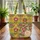 Personalized Name Floral Wreath Botanical Mandala Bouquet - Boho Lifestyle Gift Quilted Tote Bag - 3
