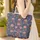 Pink Floral Vines Botanical Bouquet Custom Name Floral Wreath Everyday Tote for Her Quilted Tote Bag - 4