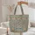 Botanical Florals Paisley Leaves Floral Frame - Everyday Travel Essentials for Daily Adventures Quilted Tote Bag - 5