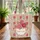 Ornate Floral Bouquet Wreath Chrysanthemum Berry - Boho Lifestyle Gift Quilted Tote Bag - 3