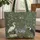 Heron Zebra Toucan Tropical Chinoiserie - Wildlife Lover Gift Quilted Tote Bag - 1