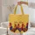 Vibrant Multi-colored Roosters Golden Yellow Quilted Farmhouse Home Decor Gift Quilted Tote Bag - 5