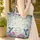 Personalized Iridescent Hummingbirds Morning Glory Botanical Garden - Nature Lover Gift Quilted Tote Bag - 4