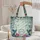 Personalized Iridescent Hummingbirds Morning Glory Botanical Garden - Nature Lover Gift Quilted Tote Bag - 5