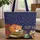 Sleeping Fox Vintage Books Flowers Personalized Name - Book Lover Gift Quilted Tote Bag - 1