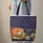 Sleeping Fox Vintage Books Flowers Personalized Name - Book Lover Gift Quilted Tote Bag - 6