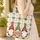 Christmas Gnomes Holly Berries Snowflakes Name Sign - Christmas Gift for Gnome Lover Quilted Tote Bag - 4