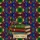Ornate Antique Books Stained Glass Mosaic - Book Lover Library Home Decor Gift Quilted Tote Bag - 7