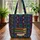 Ornate Antique Books Stained Glass Mosaic - Book Lover Library Home Decor Gift Quilted Tote Bag - 3
