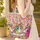 Patchwork Horse Heads Horseshoe Motifs Personalized Scroll Name - Equestrian Gift Quilted Tote Bag - 4