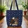 Patriotic Bald Eagle Liberty Bell Personalized Scroll - Home Decor Gift Quilted Tote Bag - 3