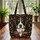 Bernese Mountain Dog Black Red Gold Floral Filigree Vines - Dog Lover Gift Quilted Tote Bag - 3