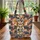 Patchwork Elephant Head Organic Leaves - Personalized Wildlife Gift Quilted Tote Bag - 3