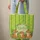 3 Curious Tigers Jungle Leaf Wreath Vertical Stripes - Wildlife Lover Gift Quilted Tote Bag - 6
