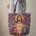 Jesus Christ Sacred Heart Ornate Damask Personal Name - Christian Devotion Gift Quilted Tote Bag - 6