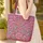 Indian Block Print Floral Leaves Berries Birds Circular Medallion Everyday Tote Gift Quilted Tote Bag - 4