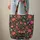 Fuchsia Red-Orange Teal Botanical Wreath Personalized Name - Everyday Tote Gift Quilted Tote Bag - 6