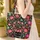 Fuchsia Red-Orange Teal Botanical Wreath Personalized Name - Everyday Tote Gift Quilted Tote Bag - 4