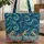 Three Sea Turtles Coral Starfish Ocean Waves - Underwater Ocean Lover Beach Trip Gift Quilted Tote Bag - 1