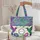 Hummingbird Morning Glory Floral Wreath - Nature Lover Everyday Tote Quilted Tote Bag - 5