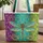 Ornate Dragonfly Botanical Flowers - Nature Lover Everyday Carryall Gift Quilted Tote Bag - 1