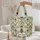 Large Winged Bumblebee Blue Yellow Flowers Wreath - Everyday Tote Wildlife Lover Gift Quilted Tote Bag - 5