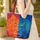 Filigree Cat Face Split Color Floral Wreath - Personalized Cat Lover Gift Quilted Tote Bag - 4