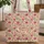 Spotted Fawn Plump Flowers Olive Leaves Folk Art Home Decor Gift for All Nature Lovers Quilted Tote Bag - 1