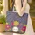 Indian Floral Gold Vine Mirror Name Personalized Gift Quilted Tote Bag - 4