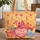 Cartoon Chickens Red Heart Folk Art - Chicken Lover Farmhouse Decor Gift Quilted Tote Bag - 1