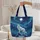 White Wolf Howling Full Moon Aurora Borealis - Wildlife Lover Gift Quilted Tote Bag - 5