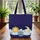 Personalized Golden Sun Sleeping Moon Folk Art Everyday Carry Travel Essentials Quilted Tote Bag - 3