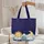 Personalized Golden Sun Sleeping Moon Folk Art Everyday Carry Travel Essentials Quilted Tote Bag - 5