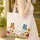 Personalized Butterflies Garden Flowers - Nature Lover Gift for Her Quilted Tote Bag - 4