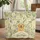 Golden Retriever Daisies Lavender English Garden Foliage - Pet Parent Everyday Carry Gift Quilted Tote Bag - 1