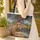 Grizzly Bear Pine Berry Forest Moon Wooden Sign - Personalized Wildlife Lover Gift Quilted Tote Bag - 4