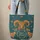 Boho Ram's Head Sheep Mandala Organic Floral Stars Swirl - Home Decor Gift for Wildlife Lover Quilted Tote Bag - 6