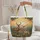 Fawn Deer Family Mountain Sunset - Nature Lover Farmhouse Decor Gift Quilted Tote Bag - 5