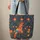 Tropical Bird Orange Flowers Personalized Name - Everyday Floral Wreath Bird Lover Quilted Tote Bag - 6