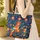 Tropical Bird Orange Flowers Personalized Name - Everyday Floral Wreath Bird Lover Quilted Tote Bag - 4