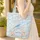 Personalized Bluebird Wildflower Name - Everyday Tote Gift for Bird Lovers Quilted Tote Bag - 4