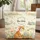 Orange Tabby Cat Wildflower Meadow Mountain Lake Butterflies Personalized Name - Cat Lover Gift Quilted Tote Bag - 1