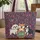 Maltipoo Shiba Boston Terrier Dogs Floral Wreath - Everyday Tote Dog Lover Gift Quilted Tote Bag - 1