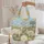 Three Ornate Sheep Wildflower Meadow Swirling Clouds - Nature Lover Gift Quilted Tote Bag - 5