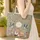 Fox Swallow Birds Wildflower Meadow - Name Wreath Gift Quilted Tote Bag - 4
